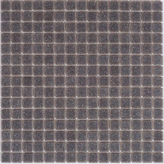 Dune 12 in. x 12 in. Glossy Fog Gray Glass Mosaic Wall and Floor Tile (20 sq. ft./case) (20-pack)