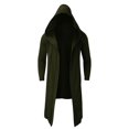 thumbnail image 6 of XIAONU Men'S Hoodies Long Hooded Cardigan Coat With Pockets Solid Color Long Sleeves Oversized Cape Hooded Sweatshirt, 6 of 8