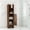 Rustic Brown, variant on Barara King Slim Corner Bathroom Cabinet with Door and Adjustable Shelf, Space-Saving Floor Storage for Small Bathroom, Freestanding Unit, Black