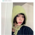 thumbnail image 2 of LinYooLi Women's Y2K Cute Beanie Warm Fluffy Japanese Knit Hat Colorful Kawaii Ear Protection Tie Pullover Hat, 2 of 7