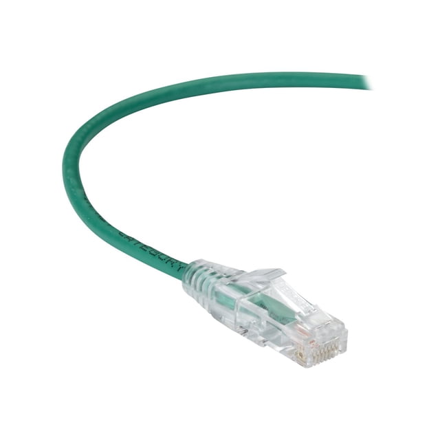 Black Box Slim-Net - Patch cable - RJ-45 (M) to RJ-45 (M) - 5 ft - UTP - CAT 6a - booted, molded, stranded - green