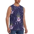thumbnail image 2 of Haiem Men's Lavender Flowers Print Tank Tops Summer Sleeveless Cut Off Workout T-Shirts Fitness Vest Athletic Undershirts-3X-Large, 2 of 8
