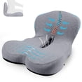 thumbnail image 1 of Cojín de Espalda y de Silla Combinado, Cojin para Coxis y Soporte Lumbar de Espuma Memoria, Almohada Lumbar Kit Ergonómica, Aliviar La Ciática, con Funda Lavable, para Auto, Oficina, Hogar, 1 of 9