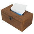 thumbnail image 3 of Caso de Almacenamiento de Toallas de Papel, Exquisita Exquisita Burnt Burnt Wood Box Box Box Aplication for Massage Shop, 3 of 7