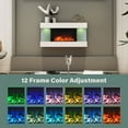 thumbnail image 5 of Mondawe 32" Electric Fireplace wall mounted 3 side fireplace with Adjustable LED Flame & Remote Control, 5 of 11