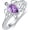 Natural Amethyst, variant on Sea Turtle Ring for Women 925 Sterling Silver Pear Shaped Birthstone Ocean Statement Ring for Ladies