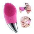 thumbnail image 2 of Cepillo de limpieza facial Cepillo masajeador facial de silicona ultrasónico eléctrico recargable, 2 of 8