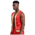 thumbnail image 2 of Aislor Men's Adults Toad Open Front Waistcoat Vest Red XXL, 2 of 7