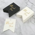 thumbnail image 4 of 50-100pcs Gold Stamping Thank You Paper Card Tags Black White Black Handmade Gift Wrapping DIY Jewelry Packing Wholesale 2X7cm White 50pcs, 4 of 6