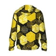 thumbnail image 2 of Picia Geometric Pattern with Bee Women's Men's UPF 50+ Sun Protection Hoodie Shirt Long Sleeve SPF Fishing Outdoor UV Hiking Lightweight Shirts-Medium, 2 of 9