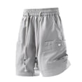 thumbnail image 4 of IhhxPro Men's Running Shorts Drawstring Cargo with Elastic Waist and Multi-Pockets Quick-Dry Athletic Lightweight Breathable Loose Fit for Gym Training Jogging Summer M-4XL, 4 of 7