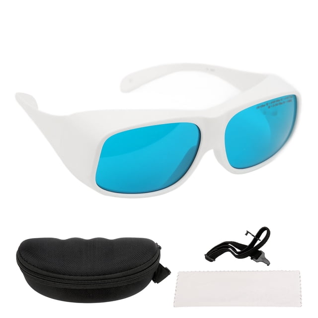 Gafas de seguridad láser de 650 nm, gafas antiláser con diseño envolvente, gafas de miopía aptas, color blanco