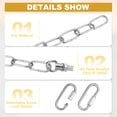 thumbnail image 3 of Uxcell 3 Ft Light Fixture Chain, 2 Set Lighting Chain with Quick Link Connectors Up to 110 lbs Silver Tone, 3 of 7