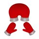 thumbnail image 2 of Guantes de polar para pareja, para esquiar y andar en trineo en climas fríos. rojo gris claro, 2 of 7
