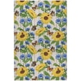 thumbnail image 2 of Addison Rugs Dream Shag Premium Machine Washable Transitional Sunflowers/butterflies Yellow Rectangle Rug, 3' x 5', 2 of 8