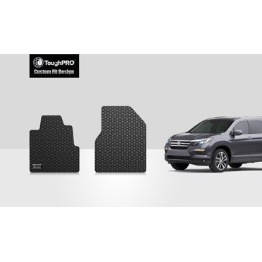 ToughPRO Black Rubber Floor Mats – Custom Fit For Honda Pilot 2009-2015, 2nd Row