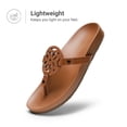 thumbnail image 4 of DREAM PAIRS Women's Cushioned Arch Support Flip Flops Water-Friendly TPU Thong Sandals with Supportive Footbed Casual Summer Beach Walking Slippers, 4 of 7