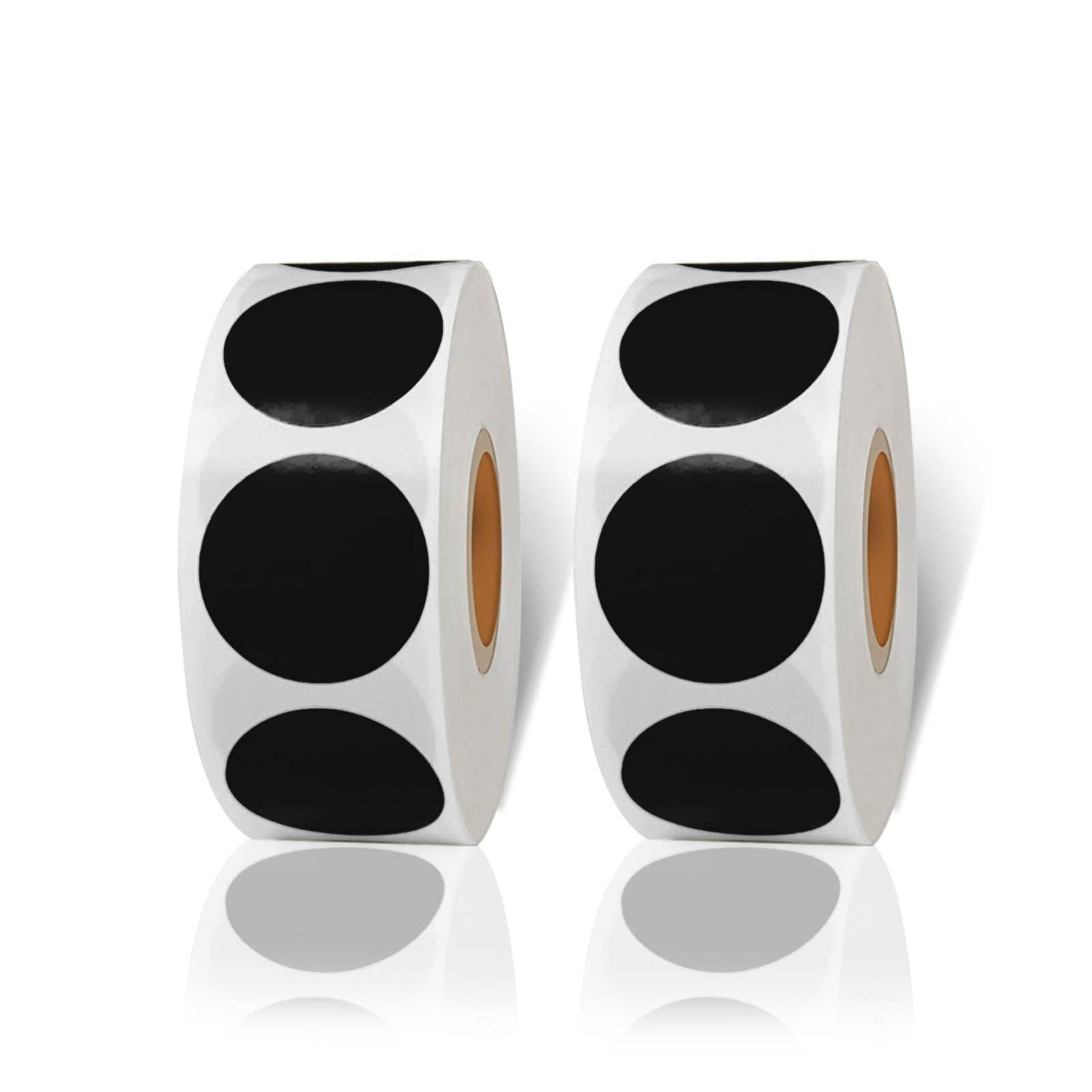 Yellow With Black Ham Circle Stickers - 1 Inch Round, 500 Count Roll, For Food Rotation & Labeling