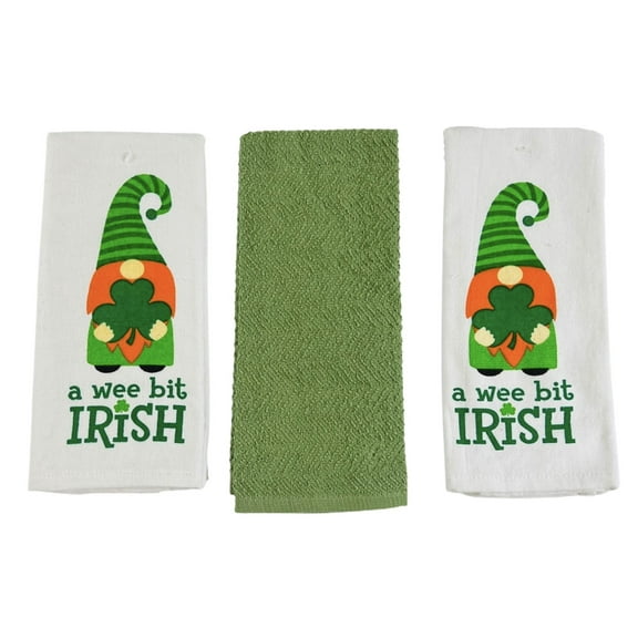 Serafina Home 100% Cotton Irish Gnome Kitchen Towels