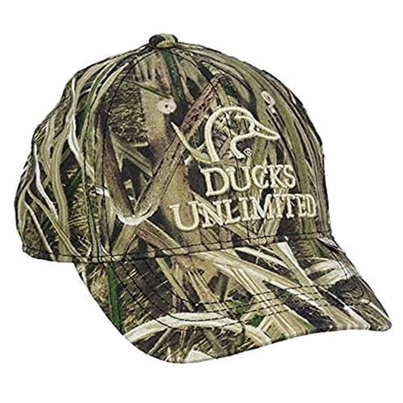 Youth Ducks Unlimited Camo Hat – Mid Profile Structured Hunting Cap with Embroidered Logo, Adjustable