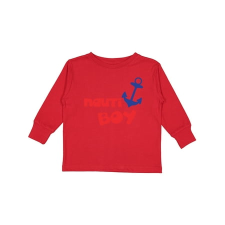 

Inktastic Nauti Boy Boat Anchor Sailor Sailing Nautical Gift Toddler Boy Girl Long Sleeve T-Shirt