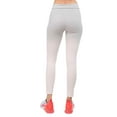 thumbnail image 3 of Women's Heather Knit Ombre Activewear Leggings w/High Waist Band, Grey / Light Pink, M, 3 of 6