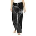 thumbnail image 2 of Lsque Geometric Lines Dog Art Print Women's Pajama Pants, Lounge Pant - Comfortable Home Wear,Elastic Waistband, Stylish Design-X-Large, 2 of 9