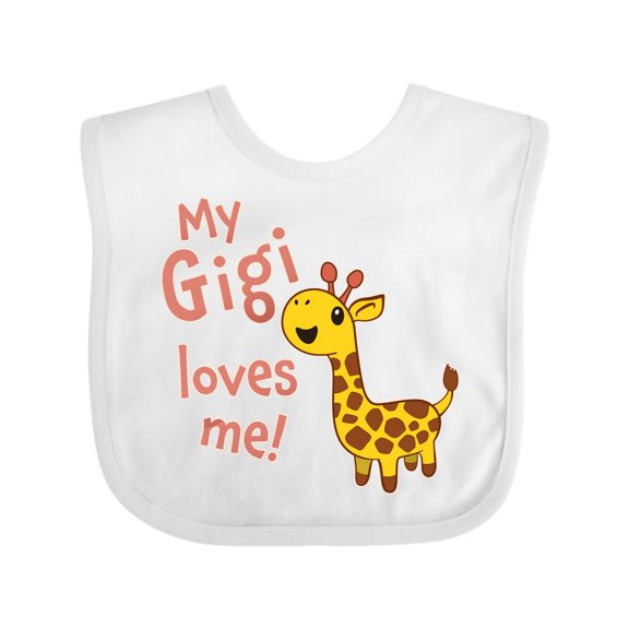 Inktastic My Gigi Loves Me Cute Giraffe Boys or Girls Baby Bib