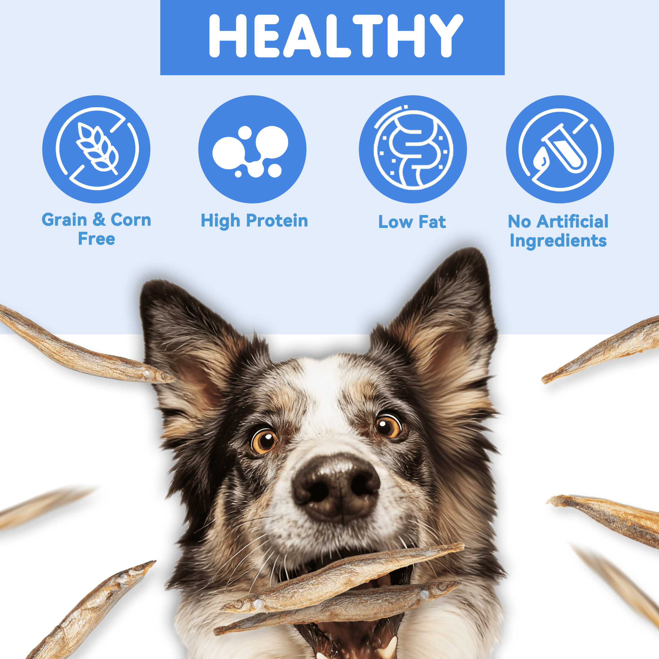 (2 pack) PAWUP Freeze Dried Minnows Dog & Cat Treats, Single Ingredient Dog Treats for Small & Large Dogs, High Protein, Grain Free, Rich in Omega 3 Dog Training Treats, 3.6oz