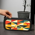 thumbnail image 6 of Colorful Abstract Vibrant Geometric Shape, Carrying Case For Nintendo Switch & OLED Version, Eva Pouch Case for Console & Accessories with 10 Game Card Slot & Wristband, Black, 6 of 6