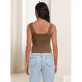 thumbnail image 6 of Womens Going Out Crop Tops Backless Tank Tops Summer Y2k Teen Basics Cute Clothes Dark Brown XS, 6 of 7