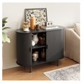 thumbnail image 5 of Sideboard Buffet Cabinet with Storage, 40" Storage Cabinet with Sliding Door & Adjustable Shelf, Modern Accent Coffee Bar Console Table for Kitchen, Entryway, Black, 5 of 7