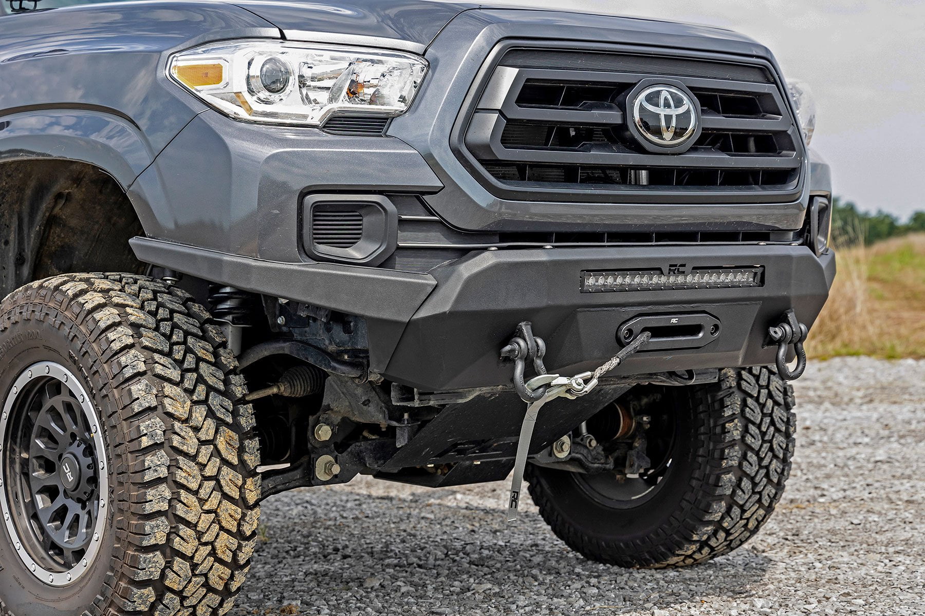 Rough Country LED High Clearance Front Bumper w/9500s for 16-23 Tacoma - 10723 Fits select: 2016-2017,2022-2023 TOYOTA TACOMA