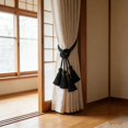 thumbnail image 2 of Curtain Pull Cords Fixing Ropes with Decorative Rings 2PCS Curtain Accessories for Window Blind, 2 of 5