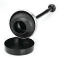 thumbnail image 3 of mDesign Bathroom Toilet Bowl Plunger and Cover - Black/Brushed Stainless Steel, 3 of 6