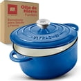 thumbnail image 1 of Olla de Hierro Fundido Esmaltado para Estufa y Horno ULTRACHEF , Horno Holandés Cubierto de Hierro Fundido , Dutch Oven , Redonda , Tamaño 28 cm, Capacidad 6 Litros, Azul, 1 of 10