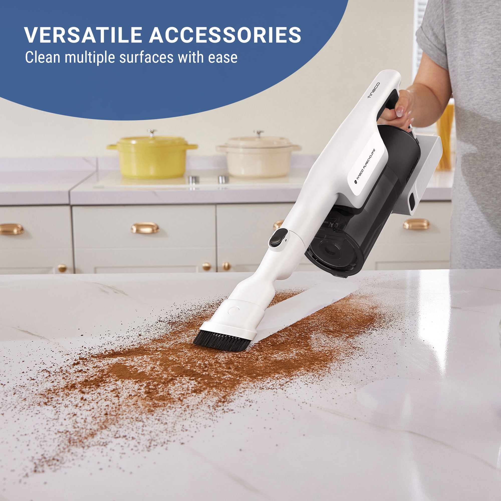 Open Box Tineco GO Slim Cordless Stick Vacuum, For Carpet & Hard Floors, HEPA Filter & LED Headlights, 40 Minute Run-Time, Ideal for Daily Cleaning