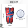 thumbnail image 4 of Taza térmica duradera de acero inoxidable 304 con tema del equipo de fútbol Bills con tapa y pajita Taza térmica de acero inoxidable de 20 oz Taza para automóvil Adecuada para bebidas frías y, 4 of 8