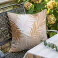 thumbnail image 6 of Throw Pillow Covers, Orange Brown Palm Leaves Decorative Throw Pillow Covers 18x18 Inch, Summer Tropical Plants Botanical Square Linen Pillow Cases for Couch/Living Room/Sofa, 6 of 9