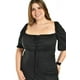 thumbnail image 4 of Vestido largo estilo campesino Roman Fashion /Tallas Extras, 4356 (Negro) negro 40, 4 of 6