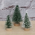 10Pcs 5Cm Mini Christmas Tree Decor with Snow Covered Pine DIY