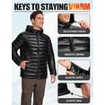 thumbnail image 4 of Pioneer Camp Men's Packable Puffer Jacket, Hooded with 6 Pockets, 4 of 6
