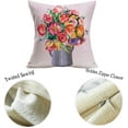 thumbnail image 6 of Floral Farmhouse Pillow Covers 20x20 Inch Set of 4 Vintage Tulip Daisy Peonies Flowers Decorative Spring Pillow Covers Outdoor Flower Pillow Cases Modern Linen Cushion Cover for Sofa, 6 of 6