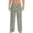 thumbnail image 2 of Lsque Retro Hippie Groovy Mushroom Print Men's Pajama Pants, Lounge Pant - Comfortable Home Wear,Elastic Waistband, Stylish Design-Large, 2 of 9