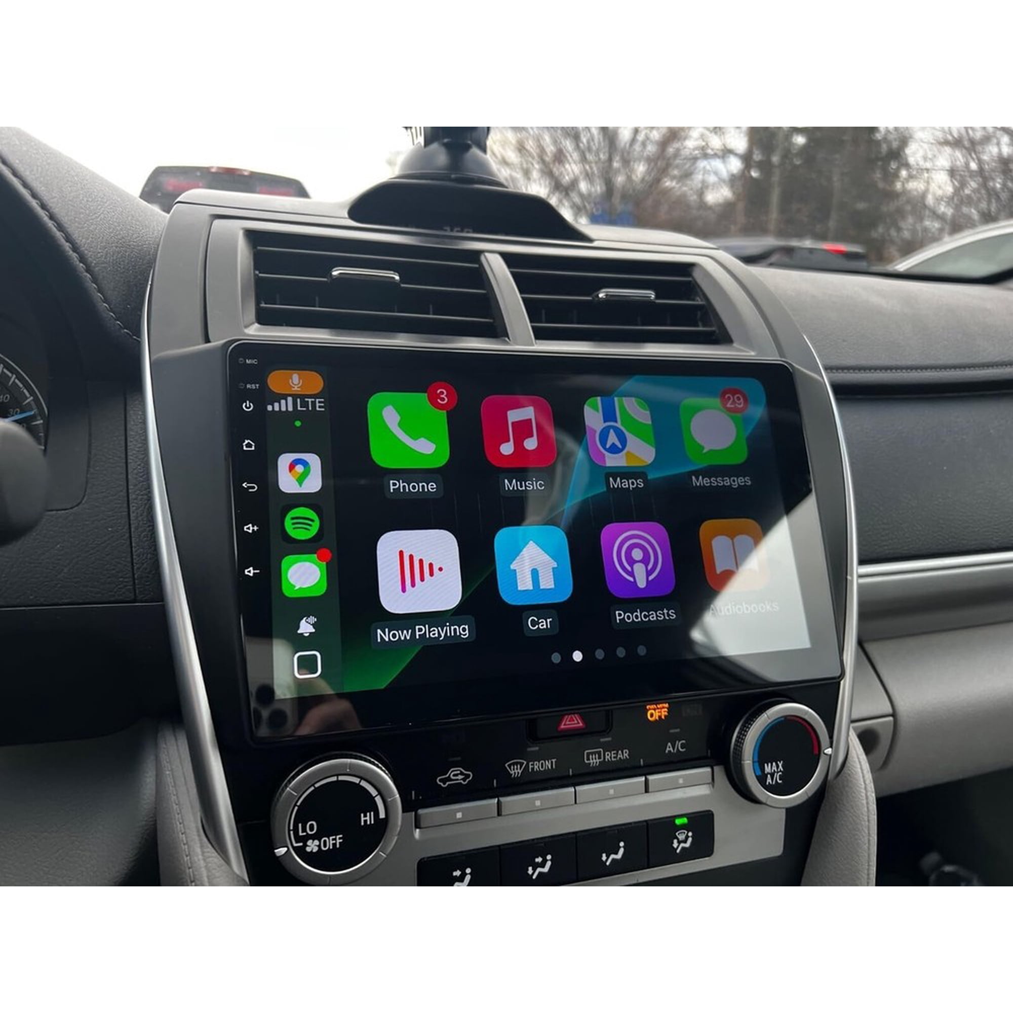 Car Radio for Toyota Camry 2012 2013 2014: Upgrade 1280 * 720 IPS Touch Screen with Wireless Carplay Android Auto FM Bluetooth GPS 5GWiFi 1080P Backup Camera SWC