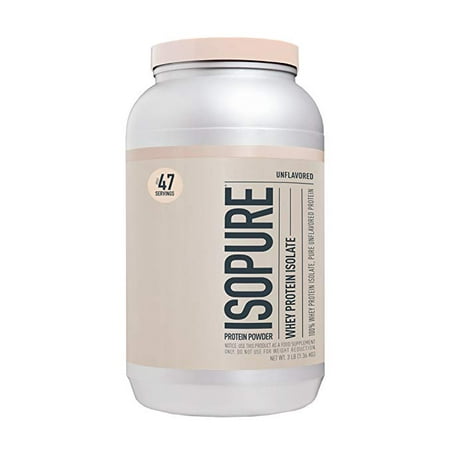 Isopure Whey Protein Isolate Powder, Unflavored, 25g Protein, 3 (Nature's Best Isopure Whey Protein Isolate)