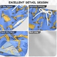 thumbnail image 4 of Excavator Blue Pattern Swim Trunks Quick Dry Beach Pool Board Shorts Lightweight Stylish Print Sizes 2T to XL, 4 of 8
