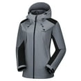 thumbnail image 2 of CAMEL Women's Athletic Jakcet Coats Lightweight Waterproof Fashion Outerwear Jackets  Outdoor Casual Sportswear Black, 2 of 11