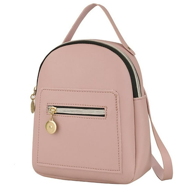 Mochila De Piel Sintética Para Mujer, Bonita Mochila Informal Con Bolsillos Con Cremallera, Bandoleras Convertibles Speravity AP008083-05