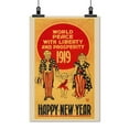 thumbnail image 2 of Print: World Peace With Liberty And Prosperity--1919--Happy New Year, 2 of 4